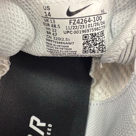 Nike Team Issue Vapor Edge Speed 2 Carbon FF Football Cleats Men's 14 FZ4264-100 - Picture 7 of 7